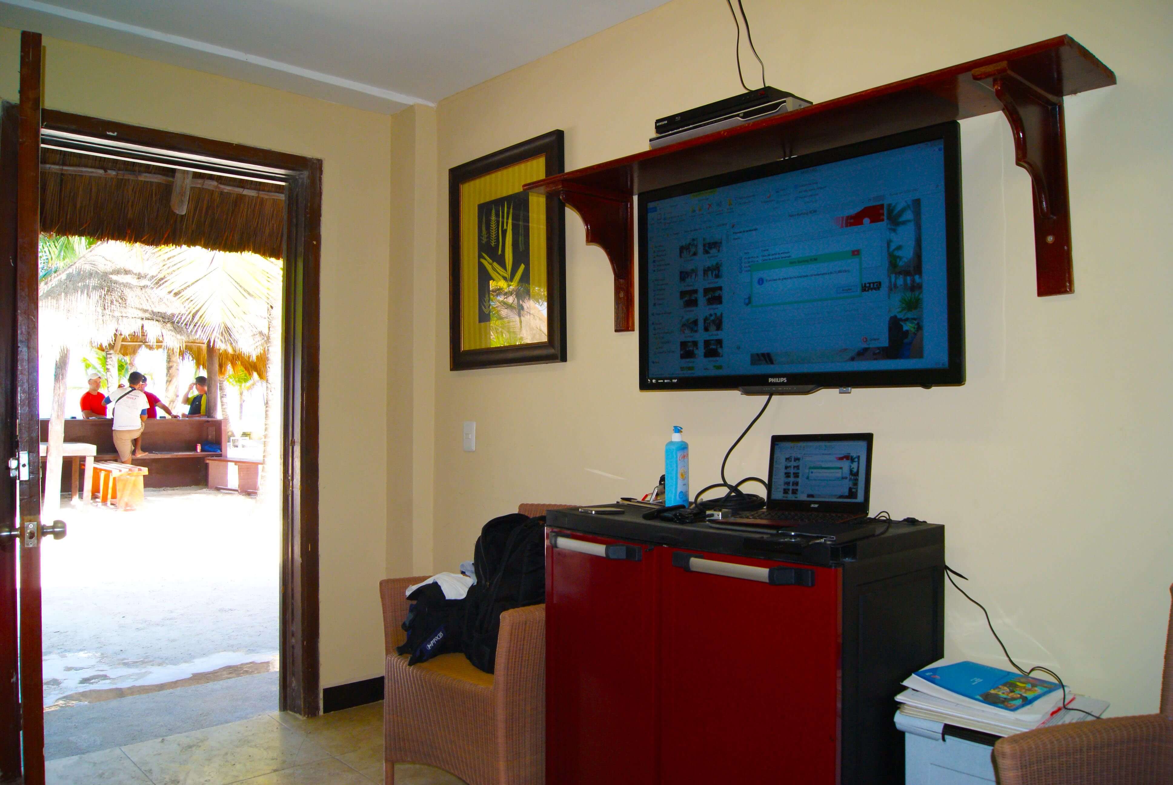 The classroom. A/C, comfy chairs, big lcd screen for a better learning experience!