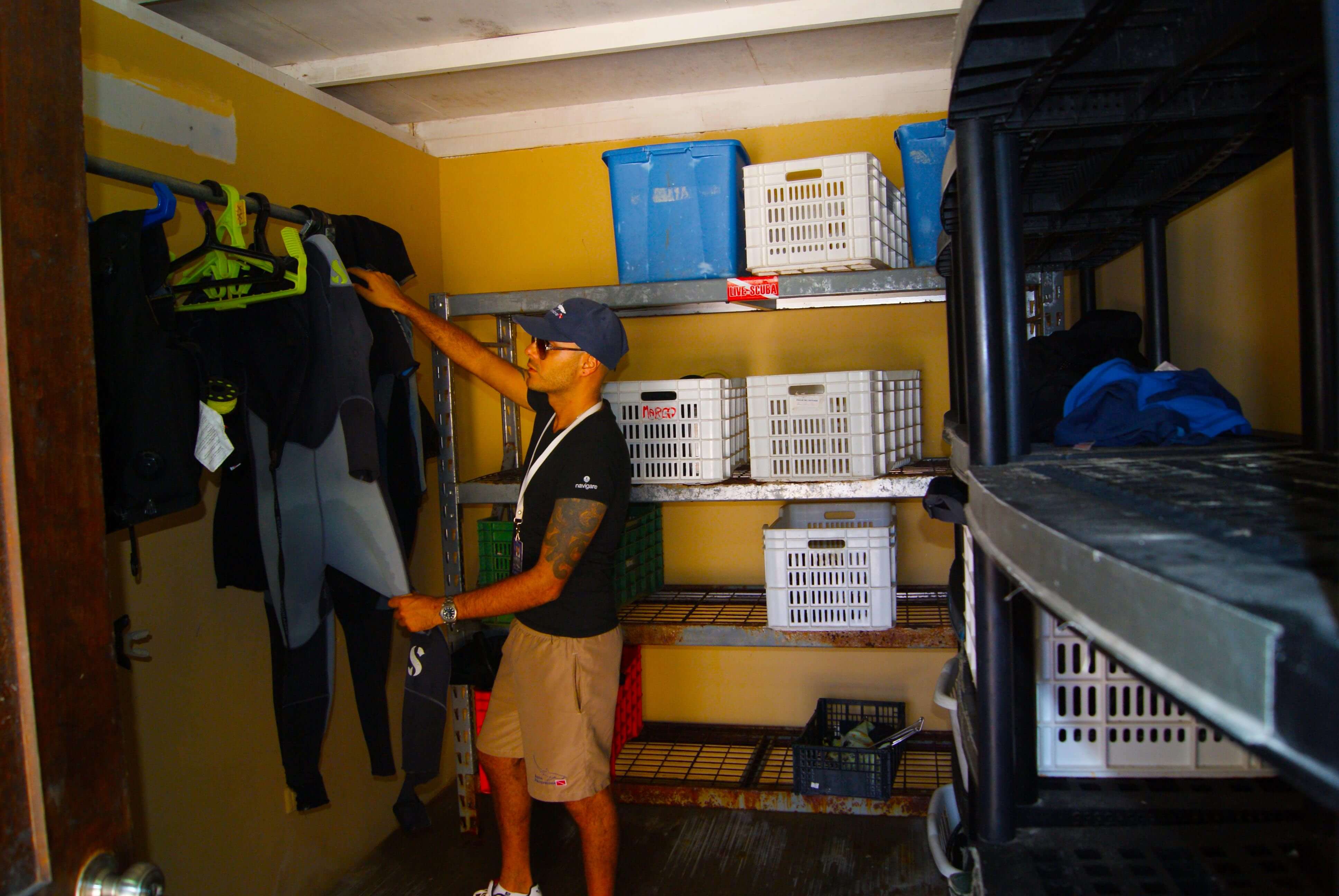 The storage room. If you bring your own equipment we will safely store it for you!